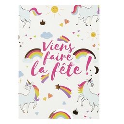[EA10213] CARTES INVITATION LICORNE
