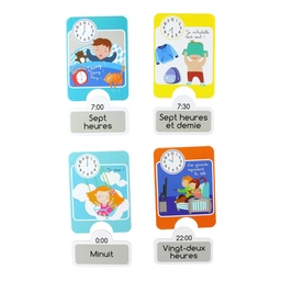 [EA5002] CARTE EDUCATIVE J’APPRENDS LHEURE X24