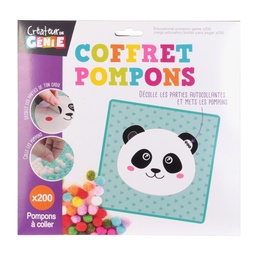 [EC4092] JEU CREATIF PANDA POMPONS A COLLER